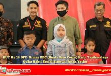 HUT Ke 14 DPD Ormas BBC (Buah Batu Corps) Kab. Tasikmalaya Gelar Bakti Sosial Santuni Anak Yatim