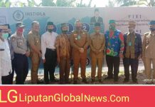 Bupati Pesawaran Letakkan Batu Pertama Pembangunan Gapura Muhamad Ali Kampus Institut Teknologi dan Bisnis Diniyyah Lampung