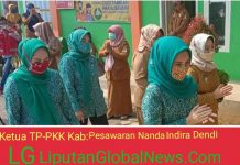 Ketua TP-PKK Kabupaten Pesawaran Menghadiri Kegiatan Pembinaan Kampung KB Terpadu