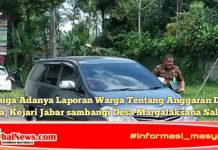 Diduga Adanya Laporan Warga Tentang Anggaran Dana Desa, Kejari Jabar sambangi Desa Margalaksana Salawu