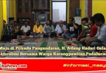 Maju di Pilkada Pangandaran, H. Adang Hadari Gelar Silaturahmi Bersama Warga Karangpawitan Padaherang