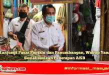 Kunjungi Pasar Panjalu dan Panumbangan, Wabup Yana Sosialisasikan Penerapan AKB
