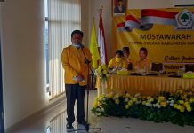 Terpilih Ketua DPD Partai Golkar Way Kanan Bambang Irawan, Siap Memenangkan Pasang BERANI
