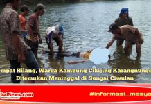 Sempat Hilang, Warga Kampung Cikijing Karangnunggal Ditemukan Meninggal di Sungai Ciwulan