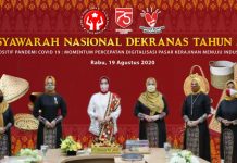 Kain Tapis Digunakan Tokoh Nasional dalam Munas Dekranas Tahun 2020, Ibu Riana Arinal Ajak Ciptakan Kebanggaan Gunakan Produk Kerajinan Lampung