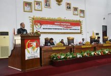 Bupati Tubaba Umar Ahmad menyampaikan KUA-PPAS APBD-P Tahun Anggaran 2020 Di sidang Paripurna DPRD