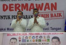 Sembilan Partai Pengusung Dendi – Marzuki Gelar Deklarasi Koalisi Pesawaran Kerja Bersama