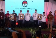 KPUD Kota Bandar Lampung Adakan Rapat Pleno Terbuka Pengundian Nomor Urut Calwakot