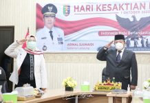 Gubernur dan Wagub Ikuti Upacara Peringatan Hari Kesaktian Pancasila secara Virtual Bersama Presiden Joko Widodo