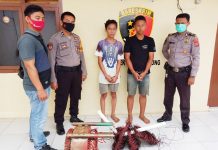Polsek Banjar Agung Dibantu Warga Berhasil Menangkap Dua Dari Tiga Pelaku Curat PDAM
