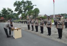 Polres Tulang Bawang Menggelar Upacara Sertijab