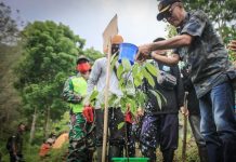 Bupati Ciamis Tanami Pohon di Lumbung Desa dan Ajak Masyarakat Lestarikan lingkungan