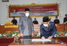PENGESAHAN APBD TA. 2021 KABUPATEN TULANG BAWANG BARAT