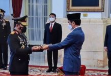 Presiden RI Joko Widodo Lantik Komjen Polisi Listyo Sigit Prabowo Sebagai Kapolri