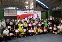 PELTI Lampung Barat Ikuti Sirkuit Tenis Junior Lampung Berjaya