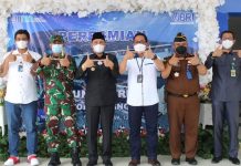 Komandan Kodim 0422/Lampung Barat Menghadiri Peresmian Cabang Kantor BRI Liwa.