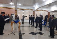 Pembacaan SK Bupati Lampung Utara dan Pengambilan Sumpah Pelantikan
