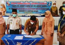 Drs. Mad Soleh, M. Pd, Laksanakan Serah Terima Jabatan Kadisdik Lampung Utara