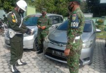 Subdenpom Kotabumi Periksa Kendaraan Pribadi dan Kendaraan Dinas Prajurit Kodim 0427/WK