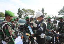 Subdenpom Gelar Sosialisasi Tertib Lalulintas Dan Gaktib Di Kodim 0422/Lambar Oleh Tim Subdenpom II/3-1 Kotabumi