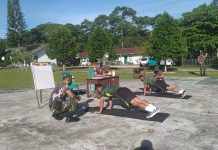 Anggota Kodim 0422/Lampung Barat Melaksanakan Garjas Periodik I T.A 2021 Dan UKP 1.10.