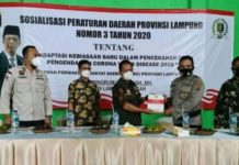 Sosialisasi Perda Covid – 19, Mingrum Gumay Ingatkan Masyarakat Lamteng Tetap Patuhi Prokes