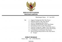 Bupati Way Kanan Keluarkan SE Tentang PPKM Mikro