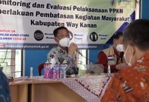 Wabup Way Kanan Tinjau Pelaksanaan PPKM Mikro di Kecamatan Gunung Labuhan