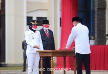 Bupati Tulang Bawang Dr. Hj. Winarti S.E., M.H Hadiri Peringatan Hari Kemerdekaan RI ke-76