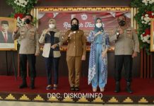 Bupati Tulang Bawang Dr. hj. Winarti S.E. M.H Menghadiri Silaturahmi Pisah Sambut Kapolres Tulangbawang