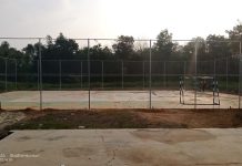 Dengan DD,Desa Margo Rahayu Bangun Pagar Jaring Lapangan Futsal