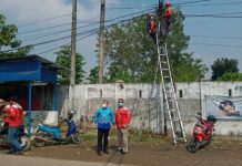 Tanggapi Keluhan Warga Terkait Tiang Telkom Roboh, Wakil Walikota Metro Terjun Langsung