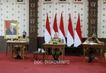 Bupati Tulang Bawang Dr. hj. Winarti S.E M.H Rapat Secara Zoom Meeting Cegah Korupsi