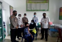 Puskesmas Gunung Labuhan Way Kanan, Melakukan Vaksinasi di MTS dan MA Matlaul Anwar Gunung Baru