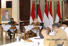 Bupati Tulang Bawang, Dr. Hj Winarti SE.,MH, pimpin Rakor Forkopimda Plus