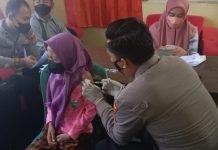 Kapolres Mesuji Tinjau Langsung Pelaksanaan Vaksinasi