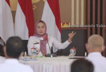 Bupati Tulang Bawang Dr Hj Winarti SE MH Pimpin Rakor