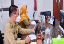 Sekretaris Daerah Kabupaten Way Kanan, Saipul S.Sos.,M.IP Ikuti Rakor Secara Virtual