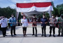 Bupati Tulang Bawang Winarti resmikan Jembatan Way Badar 1