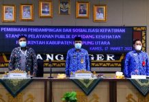Bupati Lampung Utara Membuka Acara Standar Pelayanan Publik Pada Bidang Jasa Kesehatan