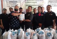 Bupati Lampung utara H. Budi Utomo, S.E., M.M., Serahkan Bingkisan Paket Ramadhan Kepada PD IWO Lampura