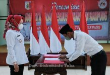 Bupati Tulangbawang Dr Hj Winarti SE MH Lantik 110 Anggota BPK Kecamatan