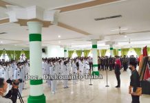 Bupati Tulang Bawang Winarti Resmi Melantik Kepala Kampung Terpilih