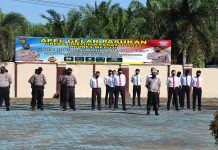 Poles Mesuji Melaksanakan Gelar Pasukan Ops Patuh Krakatau 2022