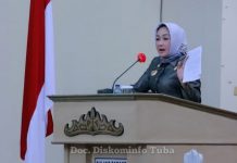 Bupati Tulang Bawang Dr Hj Winarti SE MH menyampaikan Laporan Pertanggungjawaban Pelaksanaan Anggaran Pendapatan dan Belanja Daerah