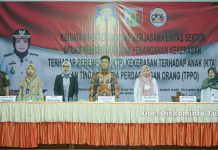 Bupati Tulang Bawang Winarti Pemerintahan dan Kesra Hadiri Pertemuan Koordinasi dan lintas sektor Pencegahan dan Penanganan Kekerasan