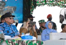Bupati Winarti Terkesima Kecanggihan Alutsista TNI AU Lanud Pangeran M Bun Yamin