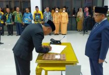 Bupati Mesuji Drs. Sulpakar, M.M Melantik 6 Pejabat Pimpinan Tinggi Pratama