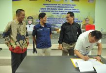 Wabup Way Kanan Ali Rahman, Bersama Kadis PU Edwin Bavur, Menandatangani MoU