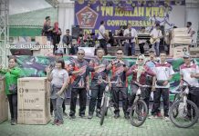 Sambut HUT TNI ke -77 Bupati Winarti Gowes bersama TNI/Polri